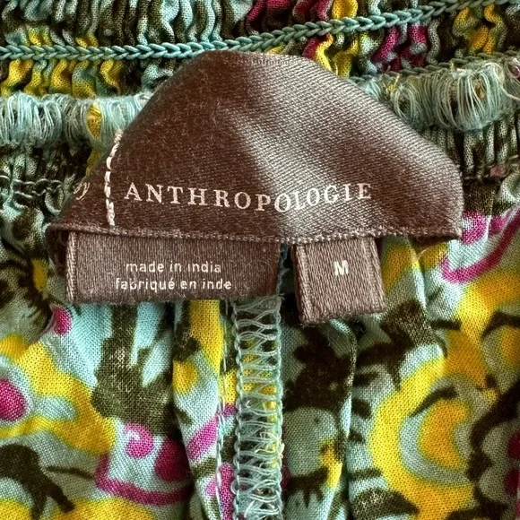 Anthropology Floral Wide Leg Flowy Pants. - Picture 3 of 5